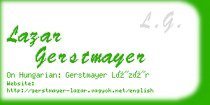 lazar gerstmayer business card